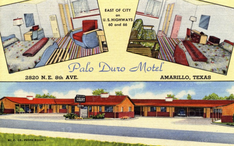 Palo Duro Motel, Amarillo, Texas, USA, 1950. Artist: Unknown