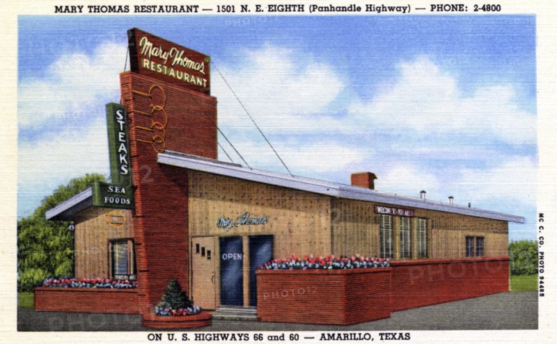 Mary Thomas Restaurant, Amarillo, Texas, USA, 1952. Artist: Unknown