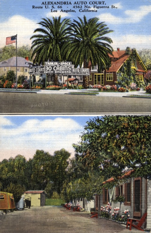 Alexandria Auto Court motel, Los Angeles, California, USA, 1941. Artist: Unknown