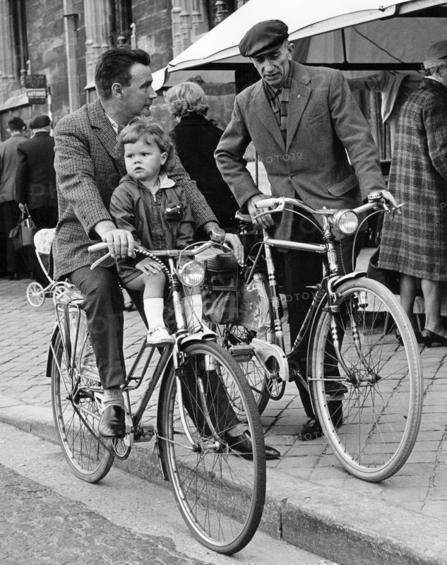 Cyclists, Brugge, Belgium, c1960s.
