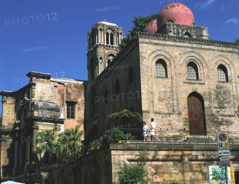 San Cataldo and Martorana churches, Palermo, Sicily, Italy.