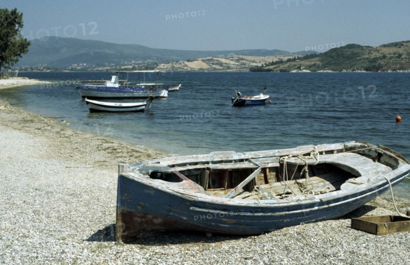 Harbour, Ligia, Levkas, Greece.