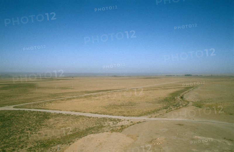 View from the Ziggurat at Calah (Nimrud), Iraq, 1977.