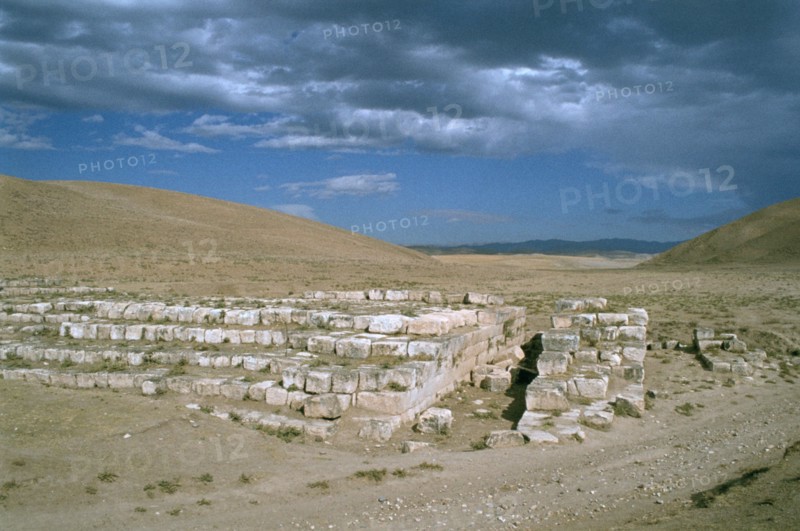 Ruined corbelled arch of an aqueduct, Jerwan, Iraq, 1977.
