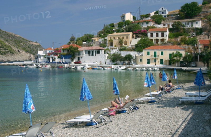 Beach, Assos, Kefalonia, Greece.