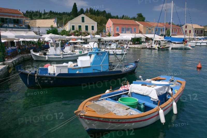 Fiskardo harbour, Kefalonia, Greece.