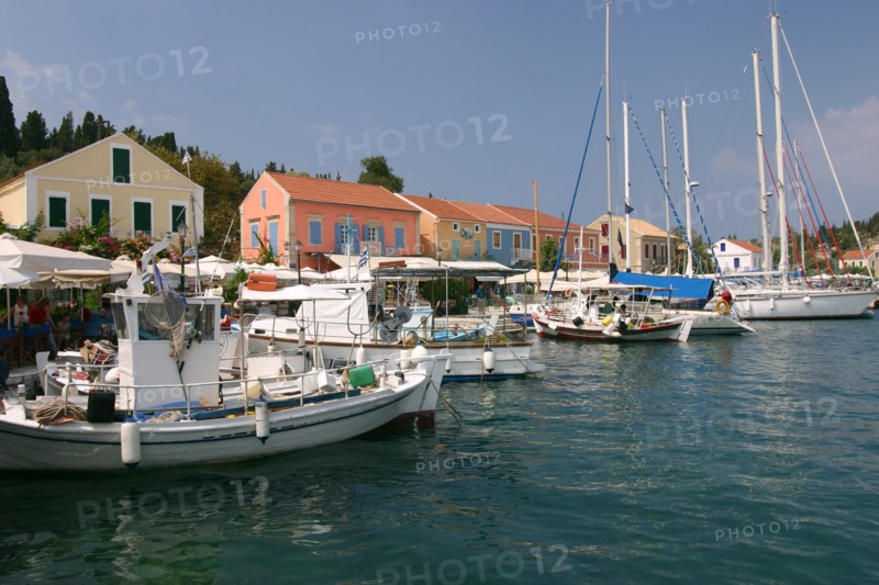 Fiskardo harbour, Kefalonia, Greece.