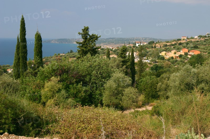Distant view of Lourdas, Kefalonia, Greece.