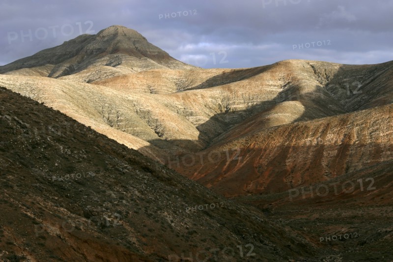 Mountains between La Pared and Pajara, Fuerteventura, Canary Islands.