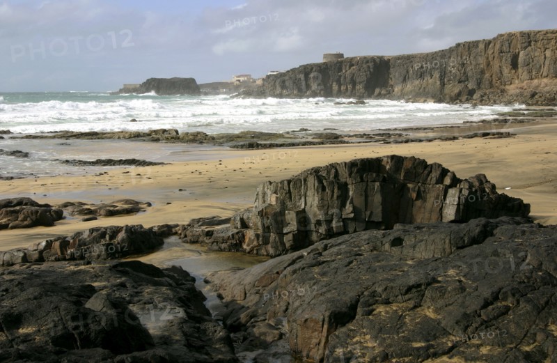 Coastline near El Cotillo, Fuerteventura, Canary Islands.