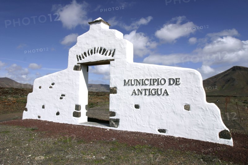 Municipal boundary, Antigua, Fuerteventura, Canary Islands.