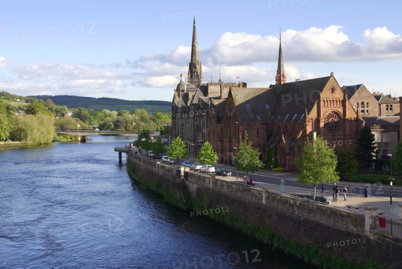 River Tay and Perth, Scotland.