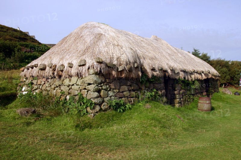 Black house, Colbost Folk Museum, Skye, Highland, Scotland.