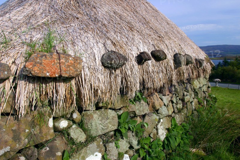Black house, Colbost Folk Museum, Skye, Highland, Scotland.