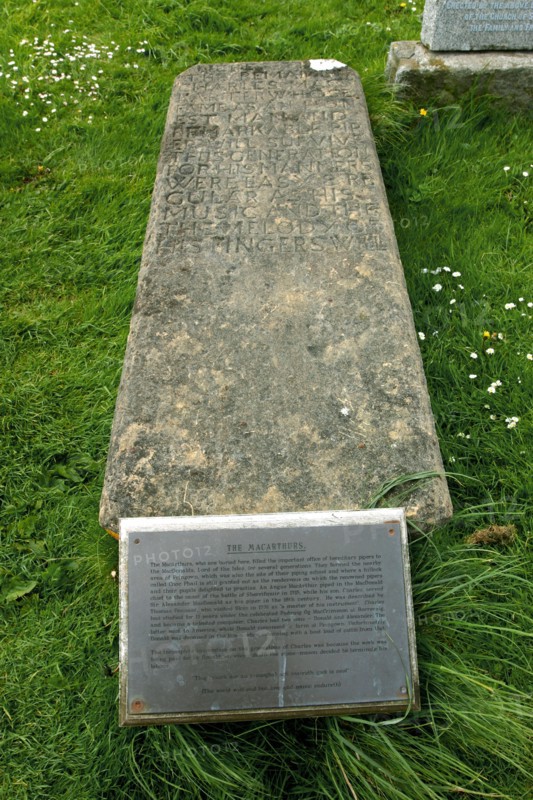 Charles MacArthur's grave, Kilmuir Graveyard, Skye, Highland, Scotland.
