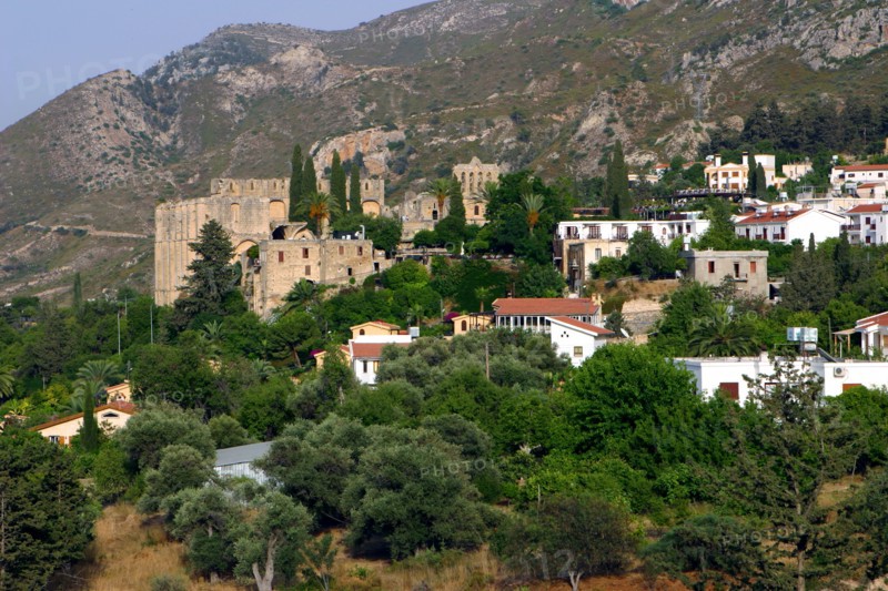 Village and abbey of Bellapais, North Cyprus.