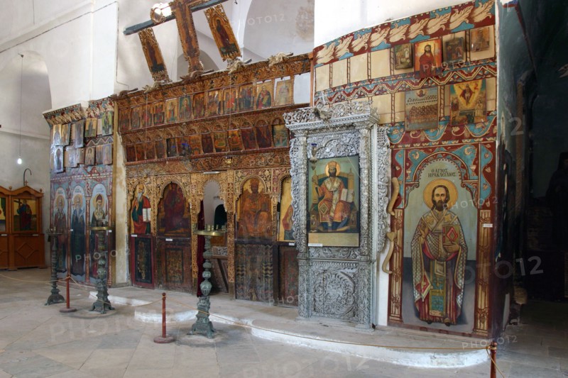 Interior of a monastery church, North Cyprus.
