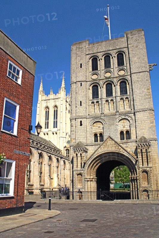 Norman Tower and Gatehouse, Bury St Edmunds, England.