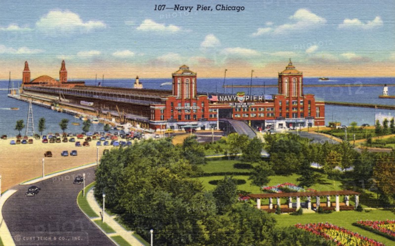 Navy Pier, Chicago, Illinois, USA, 1941. Artist: Unknown