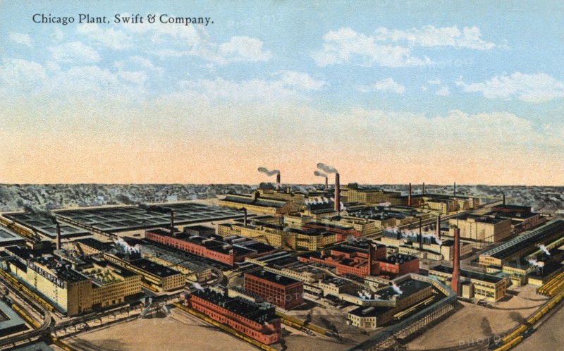 Swift & Company plant, Chicago, Illinois, USA, 1915. Artist: Unknown