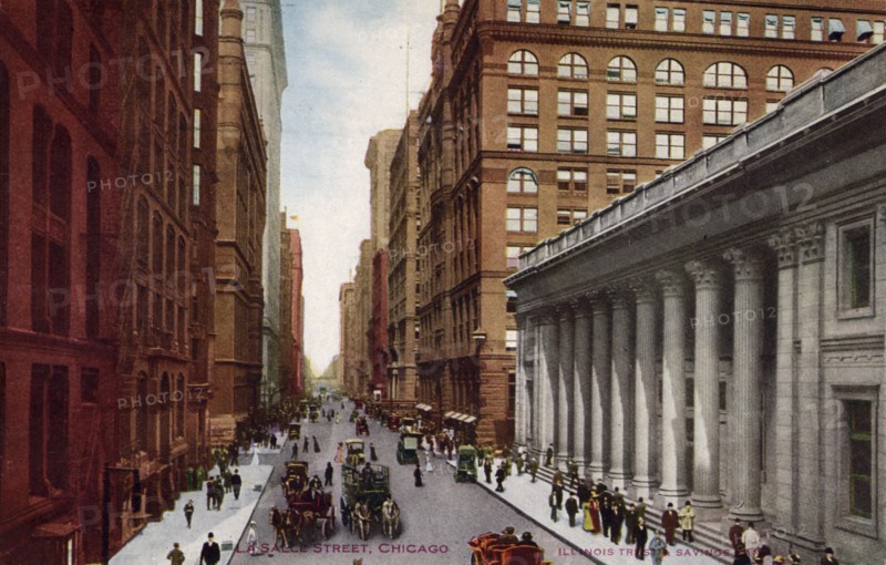 LaSalle Street, Chicago, Illinois, USA, 1910. Artist: Unknown