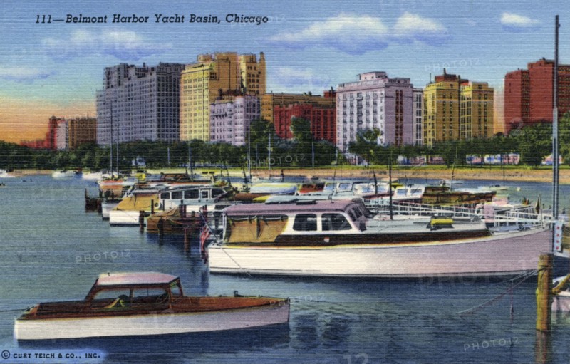Belmont Harbour Yacht Basin, Chicago, Illinois, USA, 1941. Artist: Unknown