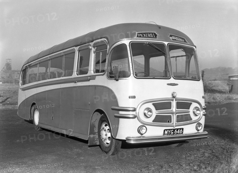 Pickerill's Commer coach, Darfield, near Barnsley, South Yorkshire, 1957. Artist: Michael Walters