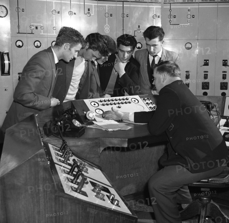Students visiting Mexborough Power Station, South Yorkshire, 1960. Artist: Michael Walters