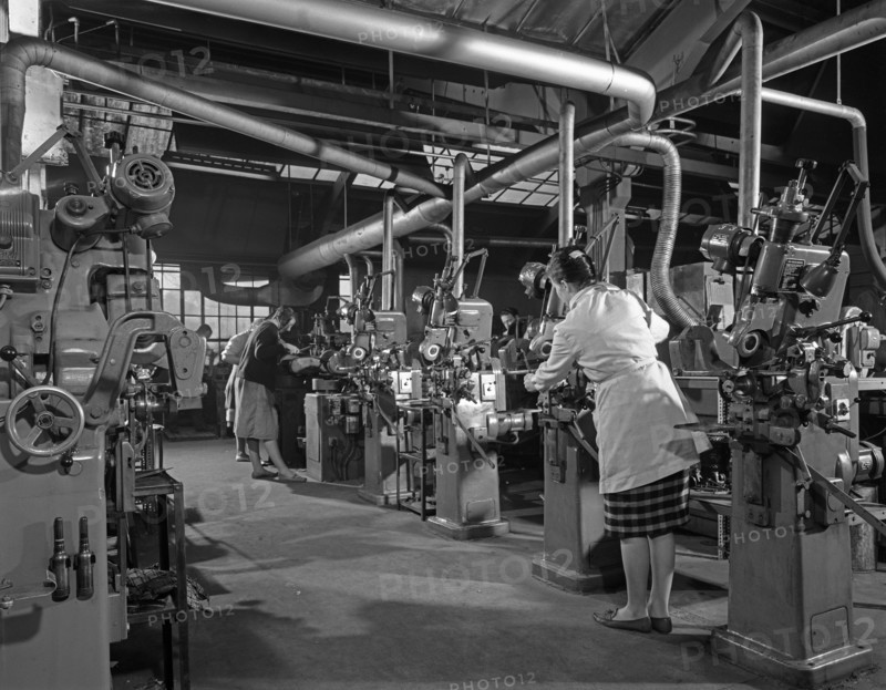 Female workers sharpening saw blades, Sheffield, South Yorkshire, 1963. Artist: Michael Walters