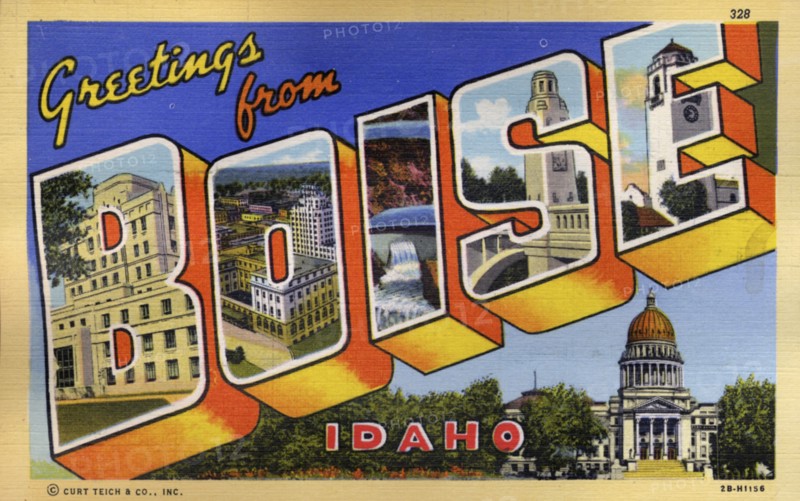 'Greetings from Boise, Idaho', 1942. Artist: Unknown