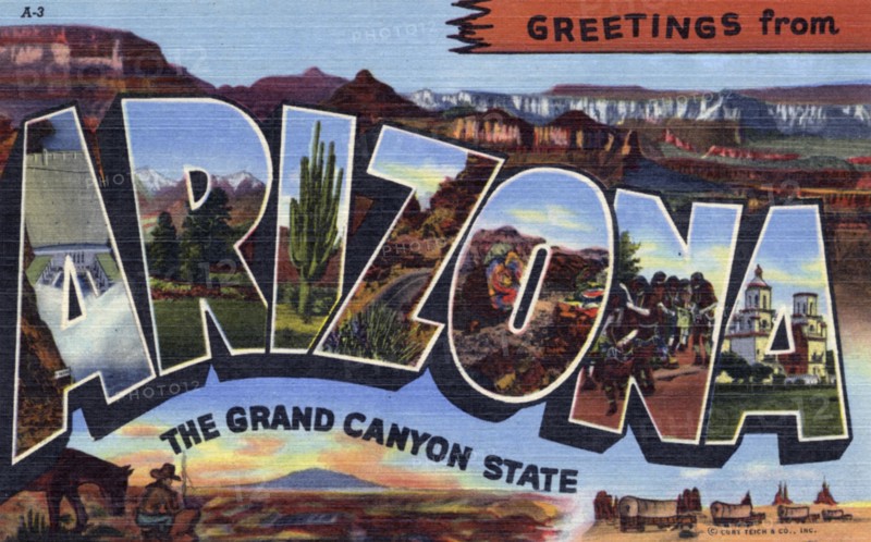 'Greetings from Arizona, the Grand Canyon State', 1944. Artist: Unknown
