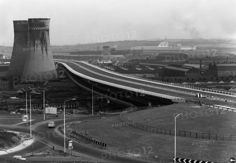 Tinsley Viaduct on the M1 after completion, Sheffield, South Yorkshire, 1968.  Artist: Michael Walters