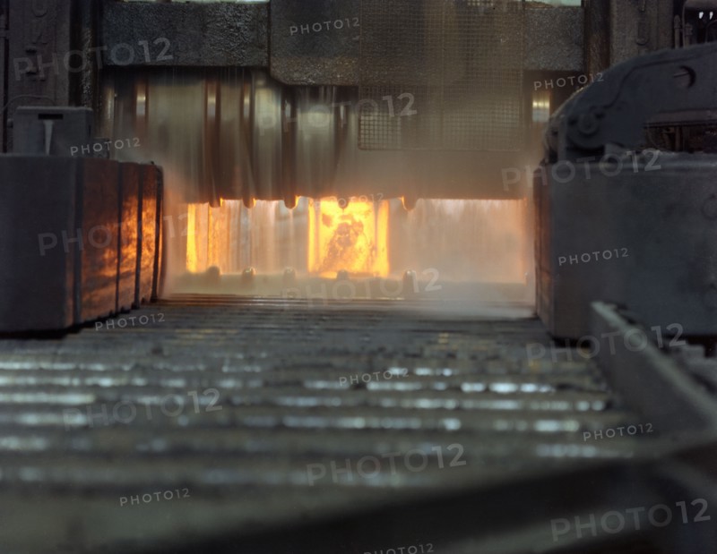 An ingot in a bloom mill, Park Gate Iron and Steel Company, Rotherham, South Yorkshire, 1966. Artist: Michael Walters