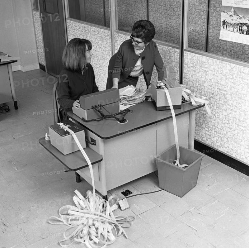 Punch room at Tetley's brewers, Leeds, West Yorkshire, 1968. Artist: Michael Walters