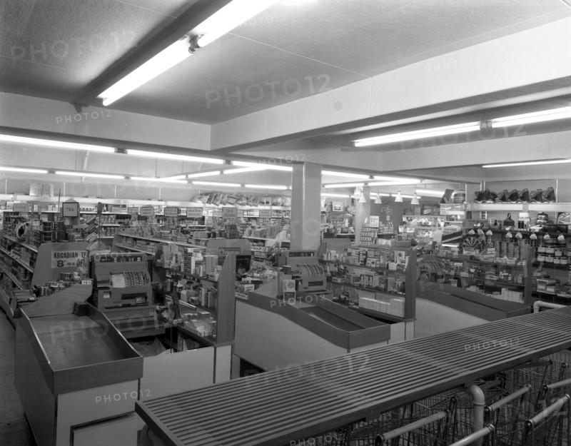 Barnsley Co-op, Park Road branch interior, South Yorkshire, 1961.  Artist: Michael Walters