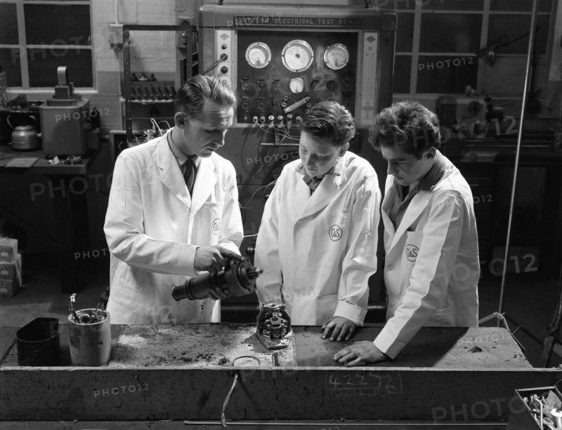 Training apprentices, Globe & Simpson auto electrical workshop, Nottingham, Nottinghamshire, 1961. Artist: Michael Walters