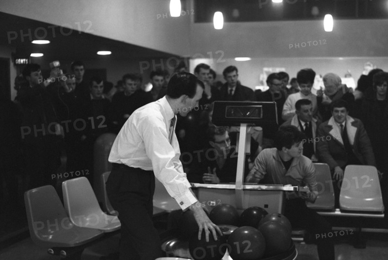 Steelworks social evening at a bowling alley, Sheffield, South Yorkshire, 1964. Artist: Michael Walters