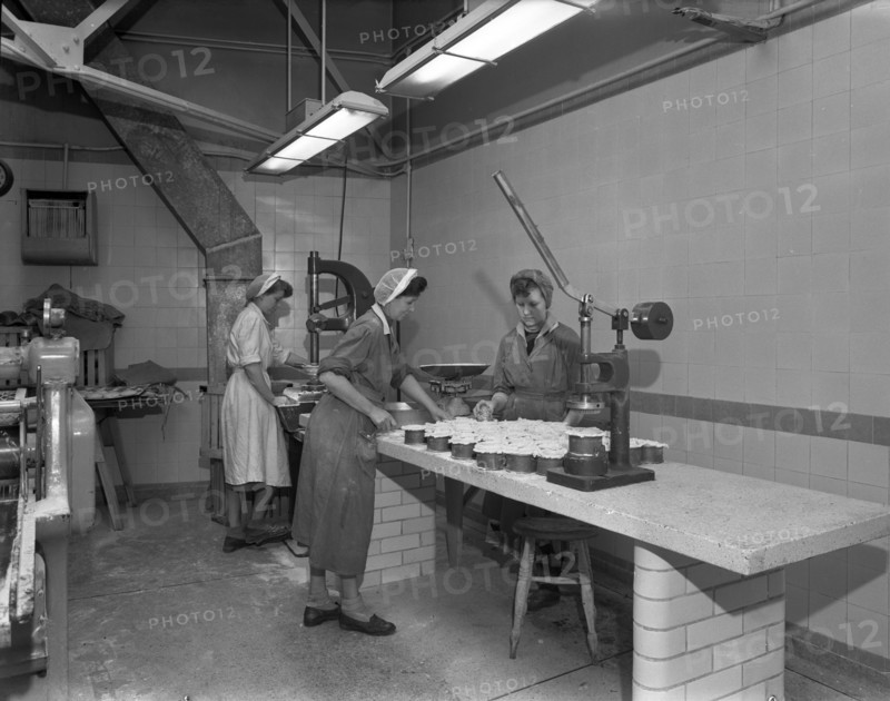 Meat pie production, Rawmarsh, South Yorkshire, 1959.  Artist: Michael Walters