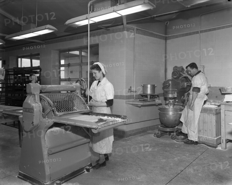 Pastry making for meat pies, Rawmarsh, South Yorkshire, 1955. Artist: Michael Walters