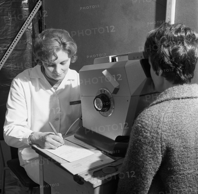 Eye screening, Rotherham, South Yorkshire, 1967. Artist: Michael Walters