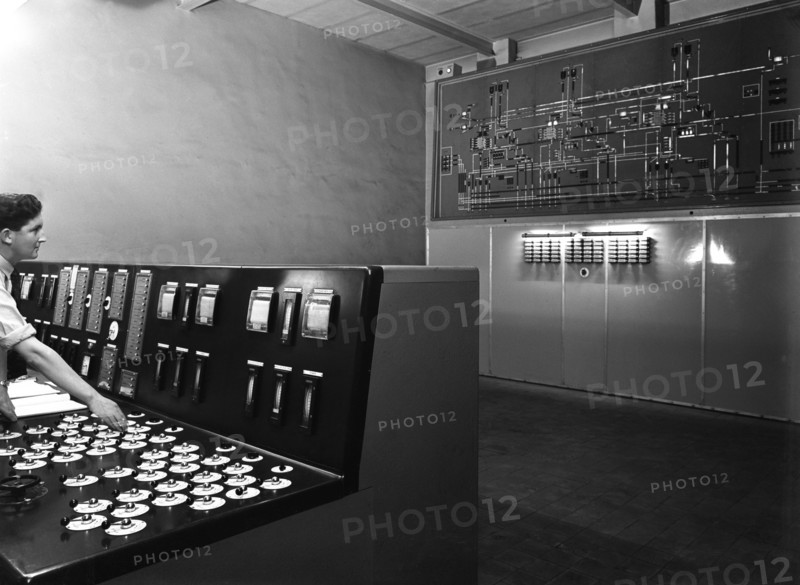 Control room at Manvers coal preparation plant, near Rotherham, South Yorkshire, 1956. Artist: Michael Walters