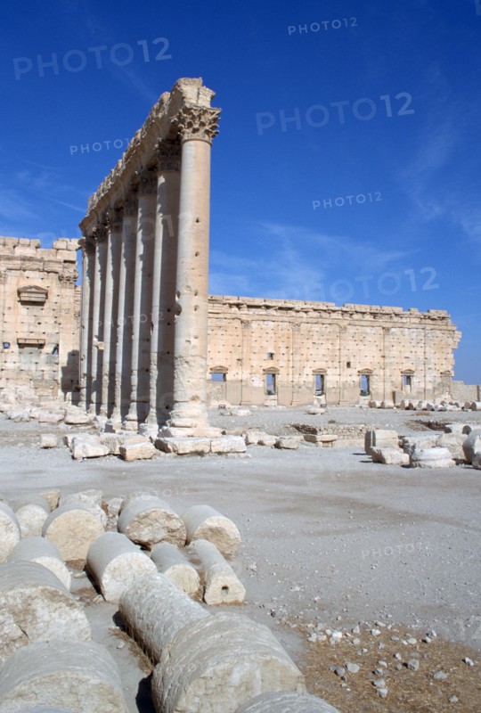 Courtyard of the Temple of Bel, Palmyra, Syria.