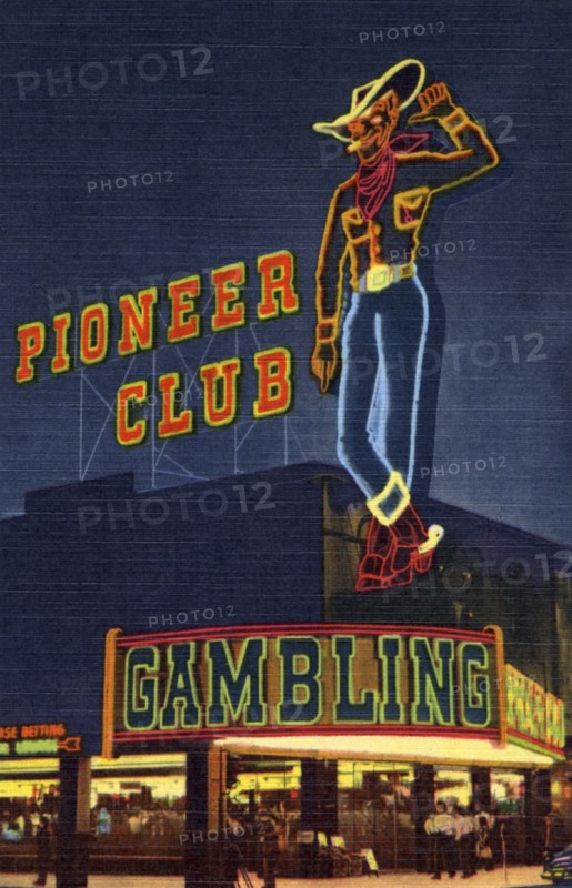 Neon sign of the Pioneer Club, Las Vegas, Nevada, USA, 1951. Artist: Unknown