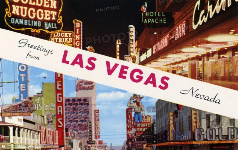 'Greetings from Las Vegas, Nevada', postcard, 1956. Artist: Unknown