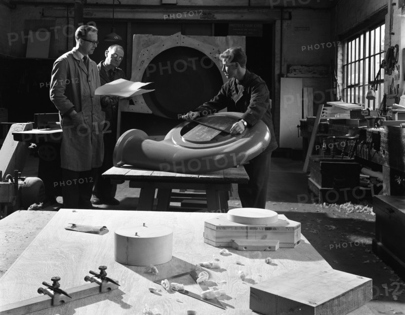 Quality checking a casting for a pump, Rotherham, South Yorkshire, 1963. Artist: Michael Walters