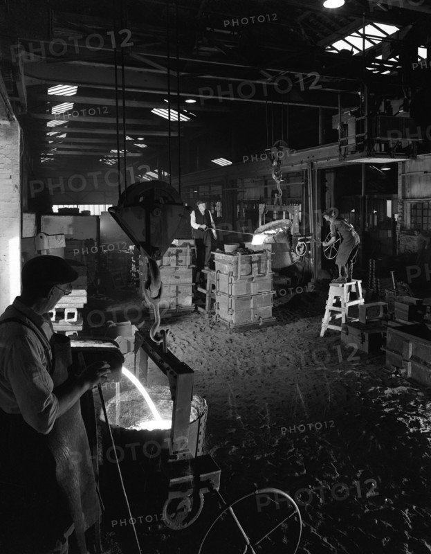 Casting at AT Green & Sons steel foundry, Rotherham, South Yorkshire, 1963. Artist: Michael Walters