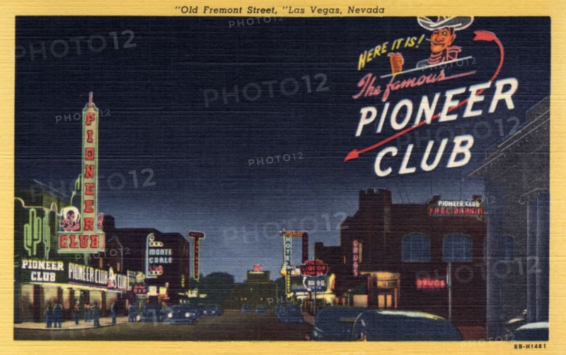 'Old Fremont Street, Las Vegas, Nevada', postcard, 1948. Artist: Unknown