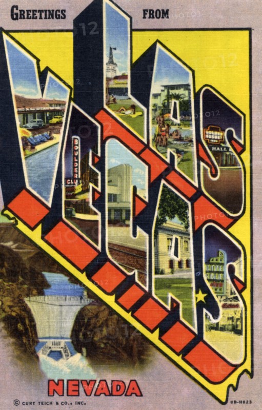 'Greetings From Las Vegas, Nevada', postcard, 1946. Artist: Unknown