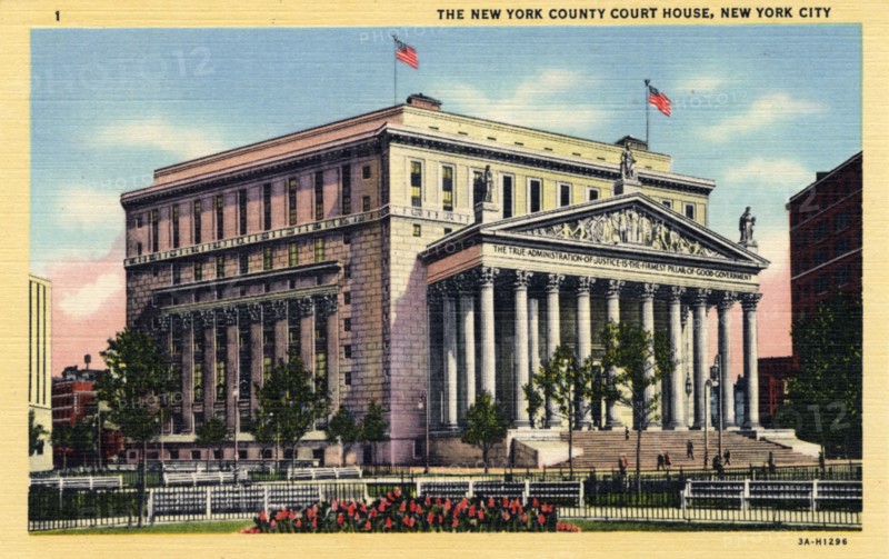 The New York County Court House, New York City, New York, USA, 1933. Artist: Unknown