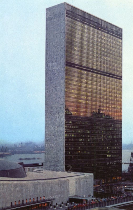 United Nations Building, New York City, New York, USA, 1956. Artist: Unknown